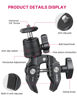 Picture of Camera Clamp Mount Accessories for Gopro - ULANZI R099 Super Clamp Ball Head Mount 1.5kg/3.3lb Loading Metal Bike Motorcycle Handlebar Attachments for DSLR Gopro Hero 5/6/7/8/9/10/11 Black/Insta 360