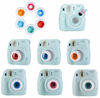 Picture of Bsuuy Instax Mini 9 Camera Accessories Bundles Compatible with FujiFilm Instax Mini 9 Mini 8 Mini 8+ Camera with Mini 9 Case, Six Color Filters,Rainbow Shoulder Strap etc.?Mini 9 Ice Blue16 Items?