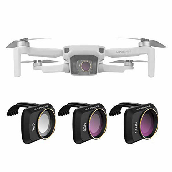 Picture of Lens Filter Set CPL ND8 ND16 Multi Coated Filters Combo Camera Lens for DJI Mavic Mini/Mini 2 Drone 3pcs