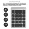 Picture of Wireless Number Pad, Vive Comb 28-Key External Numeric Keypad Slim Numpad Full Size with Shortcuts for Laptop, Desktop, PC, Notebook-Black and Silver