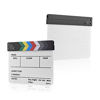 Picture of Andoer Dry Erase Acrylic Director Film Clapboard Movie TV Cut Action Scene Clapper Board Slate with Marker Pen, Black/White Stick, White