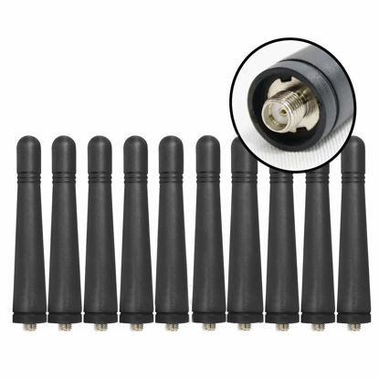 Picture of Amasu 10PCS KRA-23 3.2inch UHF Stubby Antenna Compatible with TK3170 TK3180 TK5310 TK5320 TK3300 TK3302 TK3303 TK3312 Portable Radio