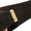 Picture of GOO GOO 20pcs 30g Human Hair Extensions Tape in Natural Black Tape in Real Hair Straight 10 inch