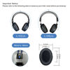 Picture of SIMOLIO Wireless IR Headphones with 3 Levels Volume Limiting, in Car IR Headphones with Audio Share, IR Wireless Headset for Headrest Car DVD, 2 Channel Foldable Car Headsets, Storage Bag and AUX Cord