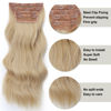 Picture of Vigorous Blonde Hair Extensions for Women Blonde Clip in Hair Extensions Wavy Synthetic Clip Hair Extensions 20 Inches