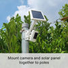 Picture of Holicfun 2-in-1 Security Camera and Solar Panel Pole Mount for Ring, Eufy, Arlo, Wyze, Reolink Solar Panels and Cams (White)