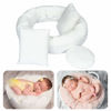 Picture of 4PC Newborn Photography Props Baby Posing Aid Pillow Beans Bag 1pc Donut +3 pcs Posing Pillow Photograph Shoot Set for 0-4 Months Baby White