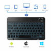 Picture of Coastacloud Ultra Slim Backlit Wireless Bluetooth Keyboard, Universal Portable 7-Colors Backlit Rechargeable Keyboard with Stand for iPad iPhone Samsung iOS Android Windows Tablets Phones