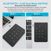 Picture of Dual Mode (Bluetooth + 2.4 GHz) Wireless Number Pads, Numeric Keypad Numpad 22 Keys Portable Financial Accounting Number Keyboard Extensions 10 Key for Laptop, PC, Desktop, Surface Pro, Notebook