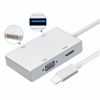 Picture of USB C to VGA HDMI DVI USB3.0 Adapter, 4 in 1 USB3.1 Type-C Hub Male to Female Multi-Display Video Converter for Mac Pro, MacBook Air, iPad Pro, XPS, and More