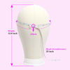 Picture of 23 Inch Canvas Block Head Mannequin Wig Head With Stand for Styling Manikin Head Set Display Mannequin Head with Mount Holes(Creamy-White)