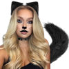 Picture of DRESHOW Cat Ears and Wolf Fox Tail Set Neck Choker Faux Fur Ears Hair Clips Cosplay Party Costume for Teen Adult