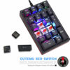 Picture of MOTOSPEED Macro Mechanical Numeric Keypad USB Wired 21 Keys Mini Numpad Portable Keypad RGB Backlight Gaming Keypad Extended Layout for Cashier(Fully Programmable Keys)