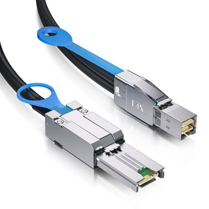 Picture of ipolex External Mini SAS HD SFF-8644 to Mini SAS SFF-8088 Hybrid Cable, 1-Meter(3.3ft)