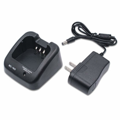 Picture of BC-160 Charger Compatible for ICOM Radio IC-A14 IC-F14 IC-F24 IC-F33GS IC-F33GT IC-F3011 IC-F4011 IC-F3161 IC-F4161 BP-232N BP-232H (NOT Fit for ICOM IC-A16 Radio)