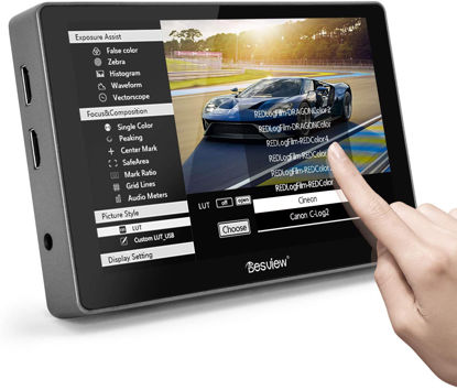 Picture of 【Desview Authorized】 Desview R7 Field Monitor 7" 1000nit 1920X1200 Touch Screen 4K HDMI in/Output with Mini Cold Shoe, Waveform/Vector Scope/3D-LUT, Support Canon Sony Nikon Panasonic Fujifilm Camera