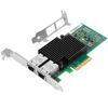 Picture of 10Gb PCI-E NIC Network Card for Intel X550-T2, 1GbE/2.5GbE/5GbE/10GbE Copper Dual RJ45 Port, with Intel ELX550AT2 Controller, 10G PCI Express LAN Adapter Support Windows Server/Linux/ESX