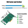 Picture of 10Gb PCI-E NIC Network Card for Intel X550-T2, 1GbE/2.5GbE/5GbE/10GbE Copper Dual RJ45 Port, with Intel ELX550AT2 Controller, 10G PCI Express LAN Adapter Support Windows Server/Linux/ESX