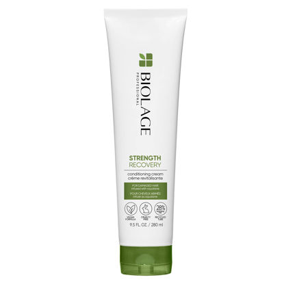 Picture of Biolage Strength Recovery Conditioning Cream | Strengthening Conditioner | Moisturizes, Adds Softness & Repairs Damage | For Damaged & Sensitized Hair | Vegan | Cruelty-Free | 9.5 Fl. Oz