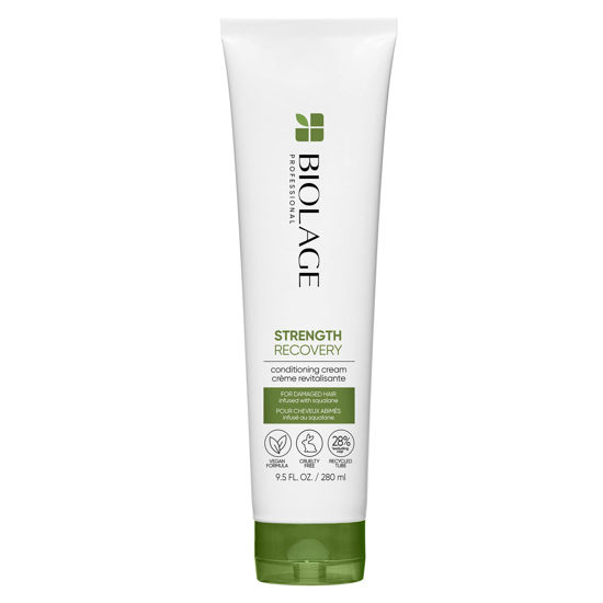 Picture of Biolage Strength Recovery Conditioning Cream | Strengthening Conditioner | Moisturizes, Adds Softness & Repairs Damage | For Damaged & Sensitized Hair | Vegan | Cruelty-Free | 9.5 Fl. Oz