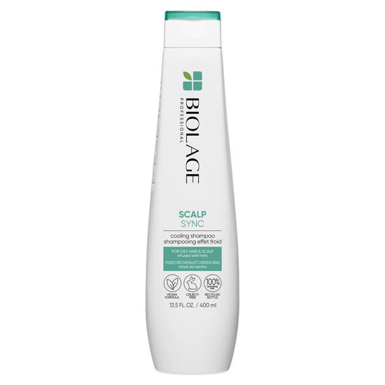 Picture of Biolage Cooling Mint Scalp Sync Shampoo | Cleanses Excess Oil From The Hair & Scalp | For Oily Hair & Scalp | Cool Sensation | Cruelty Free | Vegan | Salon Shampoo | 13.5 Fl. Oz