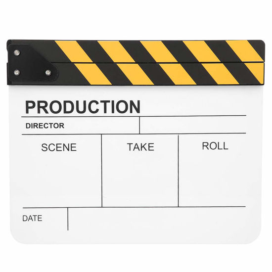 GetUSCart- riuty Film Clapperboard 30x25CM Acrylic Movie Clapperboard ...