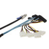 Picture of CableCreation 3.3FT Internal HD Mini SAS SFF-8644 to 4 x SFF-8482 Cable with SATA Power, 1M/ Black