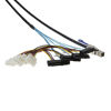 Picture of CableCreation 3.3FT Internal HD Mini SAS SFF-8644 to 4 x SFF-8482 Cable with SATA Power, 1M/ Black