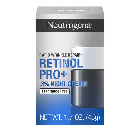 Picture of Neutrogena Rapid Wrinkle Repair Retinol Pro+ Anti-Wrinkle Night Moisturizer, Anti-Aging Face & Neck Cream, Formulated without fragrance, parabens, dyes, & phthalates, 0.3% Retinol, 1.7 oz