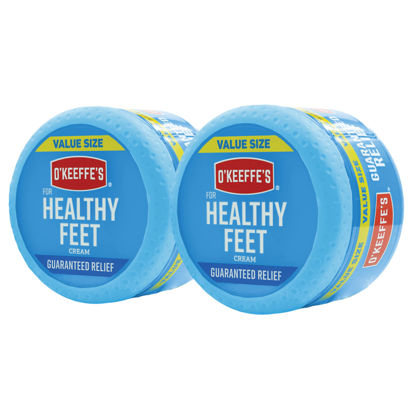 Picture of O'Keeffe's for Healthy Feet Foot Cream, Guaranteed Relief for Extremely Dry, Cracked Feet, Instantly Boosts Moisture Levels, 6.4 Ounce Jar, Value Size, (Pack of 2)