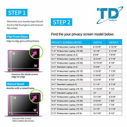 Picture of 13.3''W Inch Privacy Screen Filter for Widescreen Laptop - Anti-Glare, Blocks 96% UV,Anti-Scratch with 16:9 Aspect Ratio