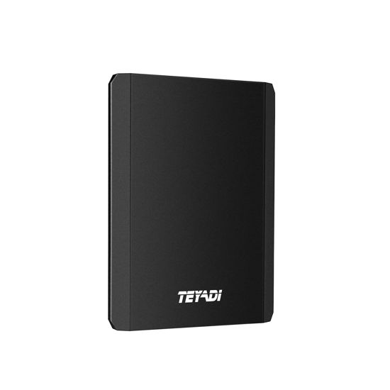 Picture of TEYADI 500GB Ultra Slim Portable External Hard Drive USB 3.0 for PC, Laptop, Mac, PS4, Xbox One - Black