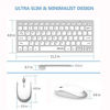 Picture of Wireless Keyboard Mouse, Jelly Comb 2.4GHz Ultra Thin Compact Portable Small Wireless Keyboard and Mouse Combo Set for PC, Desktop, Computer, Notebook, Laptop, Windows XP/Vista / 7/8 / 10 (Silver)