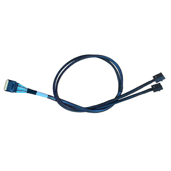 Picture of DiliVing SlimSAS 8X to 2*MiniSAS HD 4X,SFF-8654 74Pin to 2*SFF-8643 36Pin Cable 80cm(Broadcom MPN 05-60002-00)