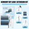 Picture of DIY Lash Extension Kit GEMERRY Eyelash Extension Kit with 126 PCS Lash Clusters 8-16mm Mix 10ml Lash Bond and Seal Eyelash Glue Remover and Lash Tweezers for Beginner DIY at Home Lash Clusters Kit