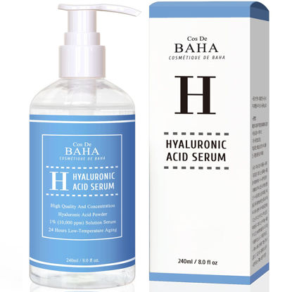 Picture of Pure Hyaluronic Acid 1% Powder Serum for Face 10,000ppm - Anti Aging + Fine Line + Intense Hydration + facial moisturizer + Visibly Plumped Skin + Prevent Bladder Pain 8 Fl Oz