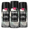 Picture of AXE Fine Fragrance Collection Premium Deodorant Body Spray For Men Pure Coconut 3 Count With 72H Odor Protection And Freshness Infused With Coconut Eucalyptus And Oak Essential Oils 4oz