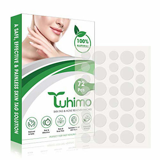 Picture of TUHIMO Skin Tag Remover Patches (72pcs) - Acne, Wart, Dark Spot Remover Patches for Body, Face - Natural and Effective Wart Remover for Face and Body