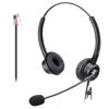 Picture of RJ9 Phone Headset for Office Phones with Noise Cancelling Microphone, Binaural Telephone Headsets Compatible with Cisco 8841 8845 8851 8865 6945 7811 7821 7940 7841 7861 7945 7965 VOIP Phone