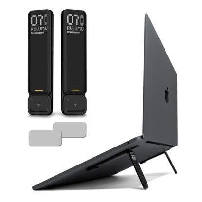 Picture of Aulumu G07 Pop Up Leg Stands Laptop [Travel Collapsible] Super Portable Laptop Stand, Ergonomic Laptop Riser Lift for Desk for MacBook, All Laptops, Tablets, 8-20'', Black