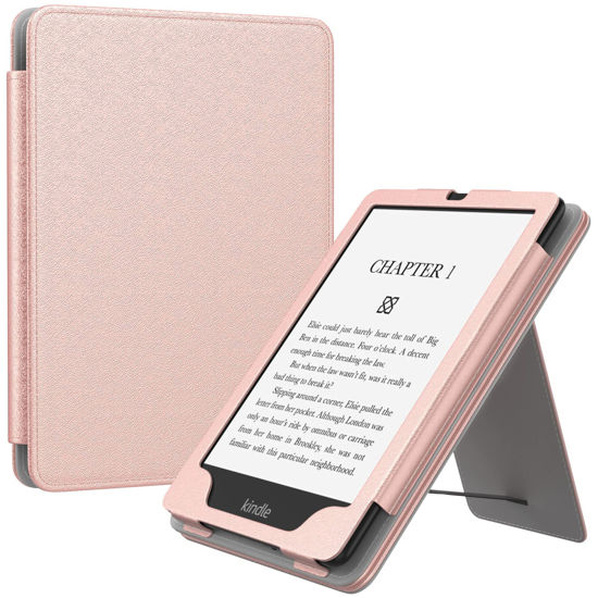 Picture of MoKo Case for 6.8" Kindle Paperwhite (11th Generation-2021) and Kindle Paperwhite Signature Edition, Slim PU Shell Cover Case with Auto-Wake/Sleep for Kindle Paperwhite 2021 E-Reader, Rose Gold