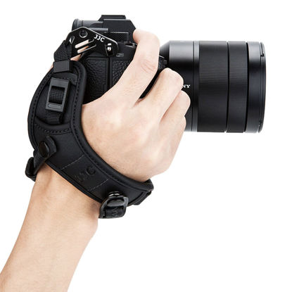 Picture of JJC Deluxe Mirrorless Camera Hand Grip Strap for Sony A7IV A7III II A7 A1 A7C A7RV IV A7RIII II A7R A7SIII II A9II A9 ZV-E1 A6700 A6600 A6500 A6400 A6300 A6100 A6000 Panasonic G9 G95 S5 S1 S1R & More