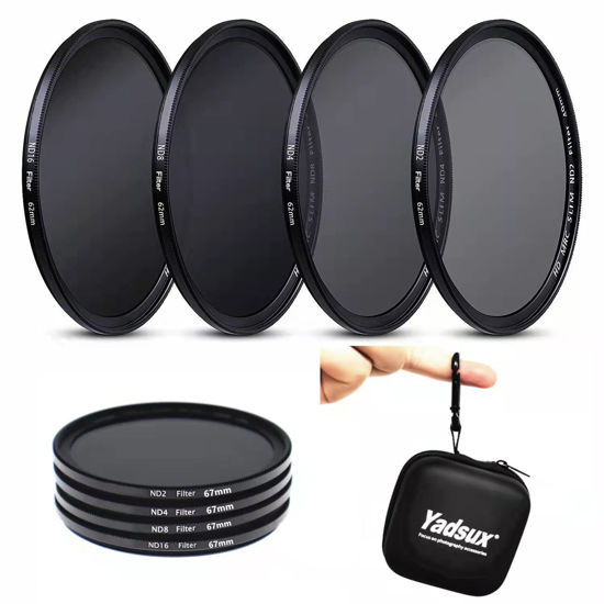 Picture of 67mm ND2 ND4 ND8 ND16 Neutral Density Lens Filter,Ultra-Thin Waterproof Coated ND Filter (67mm)