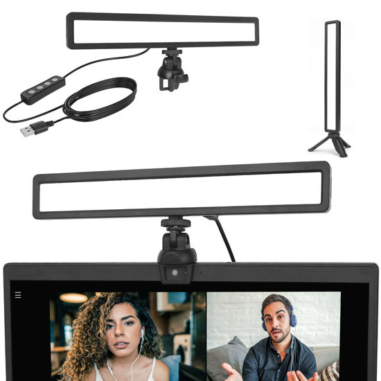 Picture of Video Conference Lighting, LUXCEO Zoom Light for Remote Working, Webcam Lighting for Laptop, Zoom Calls, Live Streaming, Online Class, Self Broadcasting, Video Conference Light Kit for Zoom Meeting