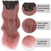 Picture of Vigorous Hair Extensions Ombre Pink Color 20 Inch Pink Clip in Hair Extension for Women