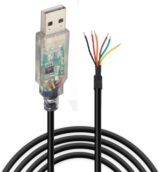 Picture of Feanteek USB to RS485 Cable Adapter Serial Converter Modbus Cable A+,B- with TX RX LED Compatible FTDI USB-RS485-WE-1800-BT Support for All Windows Android Linux Vista (1.8m)