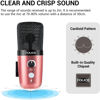 Picture of FDUCE USB Plug&Play Computer Microphone, Professional Studio PC Mic with Tripod for Gaming, Streaming, Podcast, Chatting, YouTube on Mac & Windows(Pink)