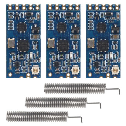 Picture of HC-12 433Mhz SI4463 SI4438 Wireless Serial Port Module 1000M Replace Bluetooth with Antenna 3pcs