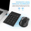 Picture of Yeemie Pro Wireless Number Pad and Mouse Combo, 2.4G Portable Ultra Slim USB Numeric Keypad and Mouse for Laptop, Notebook, Desktop, PC Computer- Just One USB Receiver