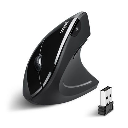 Picture of Perixx PERIMICE-713 Wireless Ergonomic Vertical Mouse - 800/1200/1600 DPI - Right Handed - Recommended with RSI User